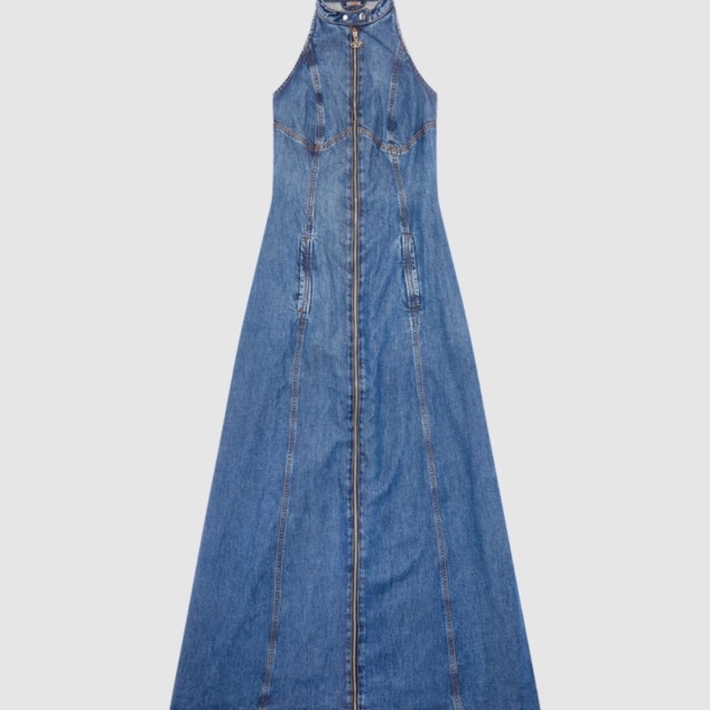 Diesel DE-LULU Denim Maxi dress, size small